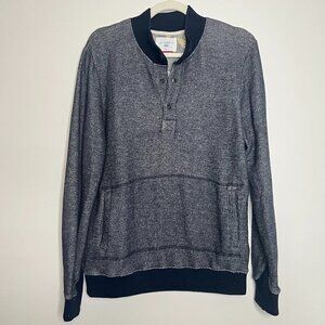 Sol Angeles Popover Kangaroo Pocket Marled Hooded Hoodie Sweatshirt